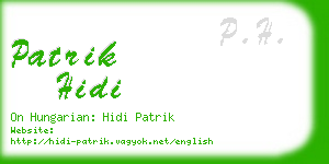 patrik hidi business card